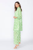 Green Puff Sleeve Kimono