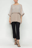 Taupe Poncho Layer Top