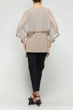 Taupe Poncho Layer Top