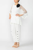 White Poncho Layer Top