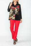 Black Wire Collar Asian Garden Jacket