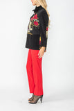 Black Wire Collar Asian Garden Jacket