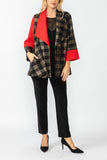 Bronze Wide Sleeve Contrast Jacket
