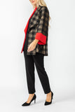 Bronze Wide Sleeve Contrast Jacket