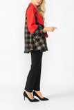 Bronze Wide Sleeve Contrast Jacket
