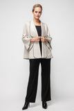 Sand Bias Trim Open Jacket