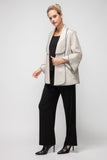 Sand Bias Trim Open Jacket
