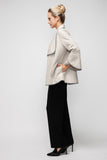 Sand Bias Trim Open Jacket