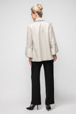 Sand Bias Trim Open Jacket