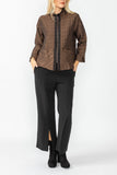 Brown Drop Sleeve Zip Jacket