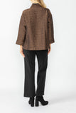 Brown Drop Sleeve Zip Jacket