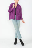 Plum Drop Sleeve Zip Jacket