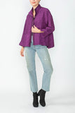 Plum Drop Sleeve Zip Jacket