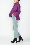 Plum Drop Sleeve Zip Jacket