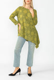 Mustard Tunic Asymmetrical Top