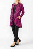 Fuchsia Dolman Sleeve Cardigan