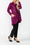 Fuchsia Dolman Sleeve Cardigan