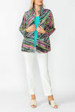 Pink and Green Neck Wire Bias Cut Jacket