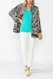 Pink and Green Neck Wire Bias Cut Jacket