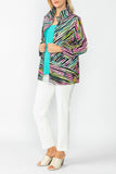 Pink and Green Neck Wire Bias Cut Jacket