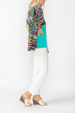 Pink and Green Neck Wire Bias Cut Jacket