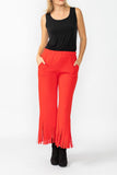 Red Laser Cut Pants