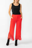 Red Laser Cut Pants
