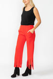 Red Laser Cut Pants
