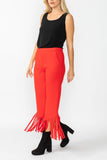 Red Laser Cut Pants