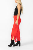 Red Laser Cut Pants