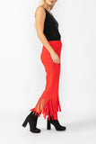 Red Laser Cut Pants