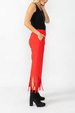 Red Laser Cut Pants