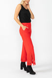 Red Laser Cut Pants