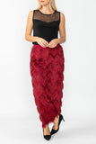 Burgundy Wave Feather Pants