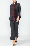 Red Lace Muffler Tie Jacket