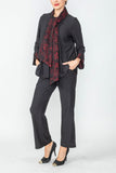 Red Lace Muffler Tie Jacket