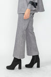 Gray Pintuck Pocket Front Pants