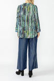 Green and Blue One Button Jacket