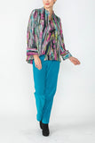 Pink and Green One Button Jacket