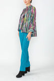 Pink and Green One Button Jacket