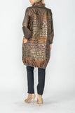 Mocha Stand Collar Wire String Jacket