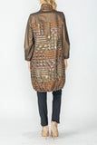 Mocha Stand Collar Wire String Jacket