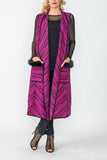 Fuchsia Peter Pan Collar Long Vest