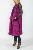 Fuchsia Peter Pan Collar Long Vest