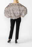 Gray Poncho Round Neck Top
