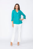 Teal Double Collar Jacket