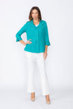 Teal Double Collar Jacket
