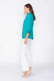 Teal Double Collar Jacket