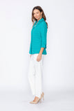 Teal Double Collar Jacket