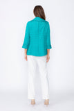 Teal Double Collar Jacket